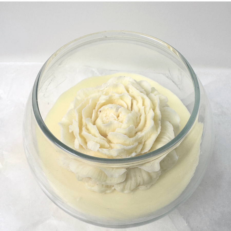 rose bowl Candle — Hand Sculpted Luxury Gift