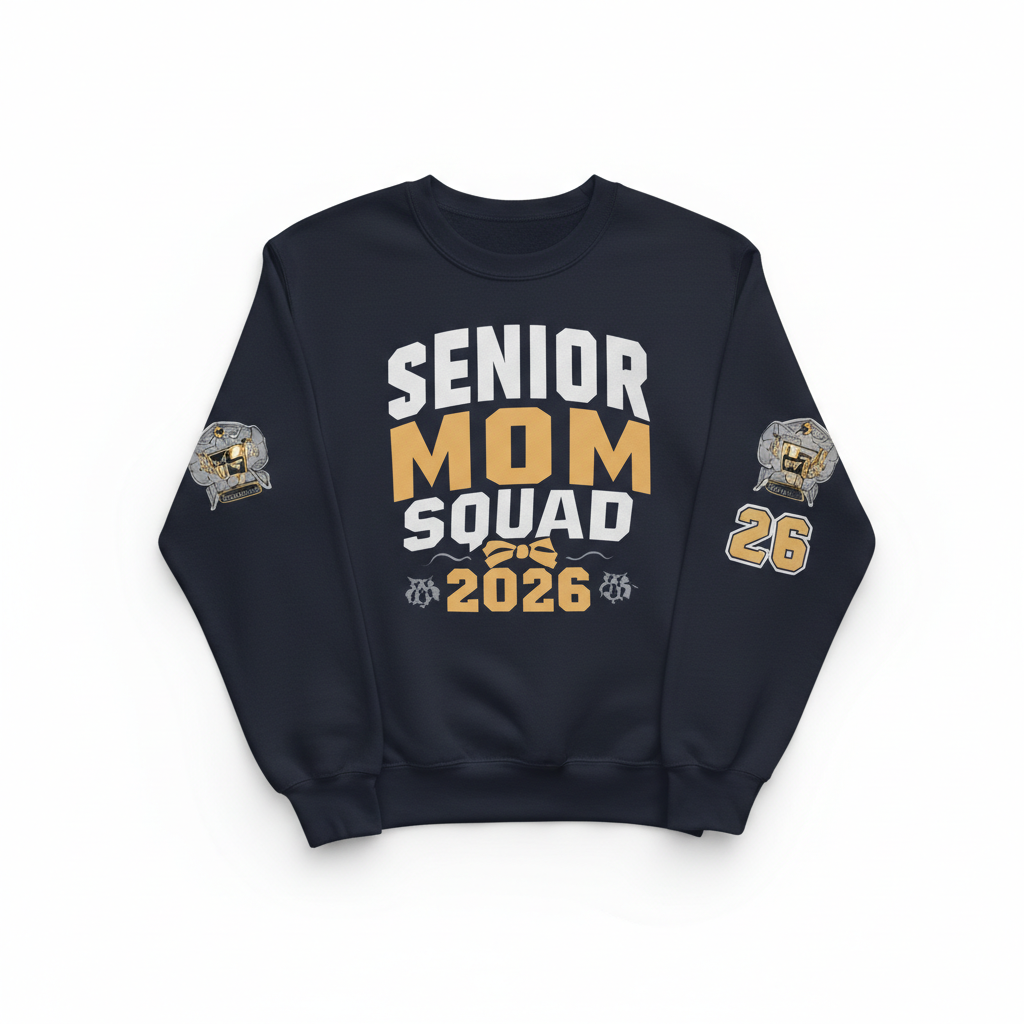 Senior Mom Squad Crew Neck Sweatshirt