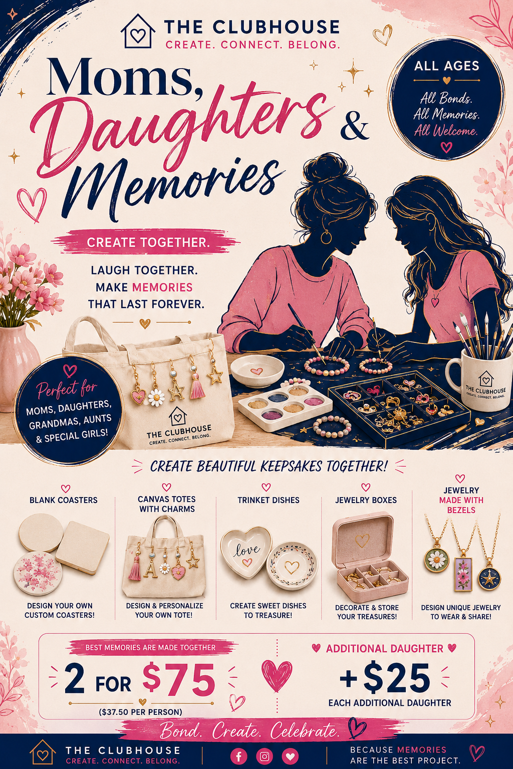 Moms, Daughters and Memories Saturday June 6| 1PM–4PM