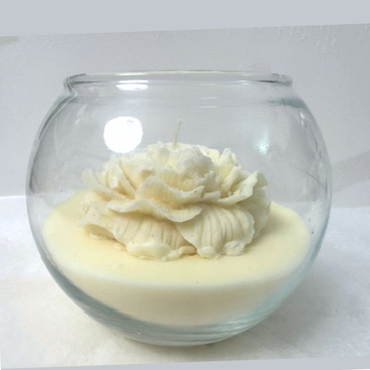 rose bowl Candle — Hand Sculpted Luxury Gift