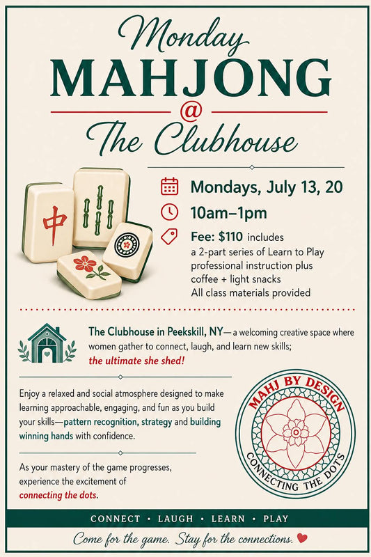 Learn to Play Mahjong (2 sessions) Mondays July 13, July 20 10:00am -1:00pm