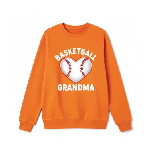Baseball Grandma Heart Crewneck Sweatshirt