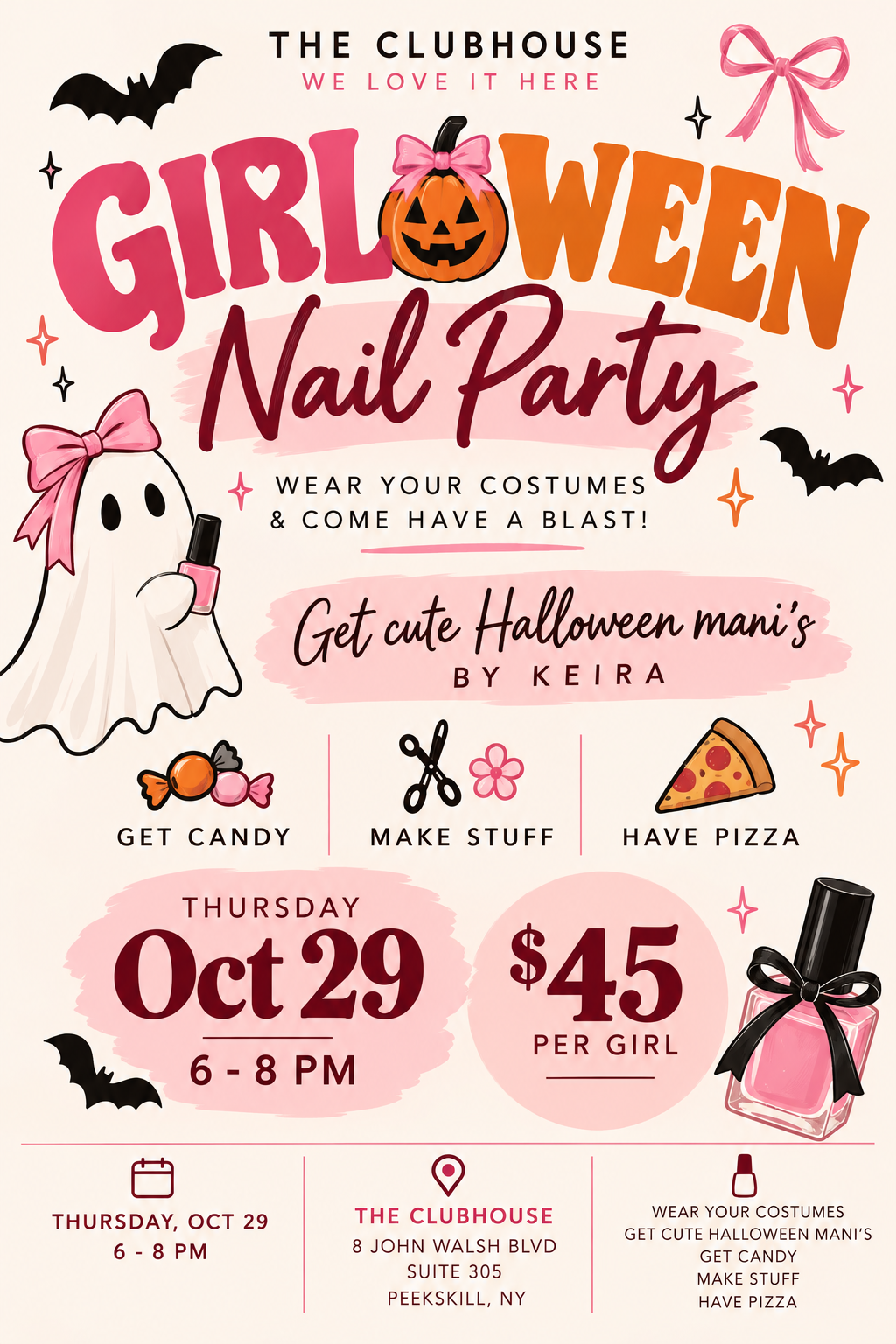 Girl-O-Ween Nail Party at The Clubhouse