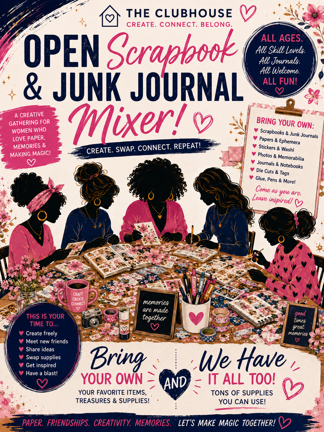 Scrapbook junk journal mixer Sunday, June 7| 1PM–4PM