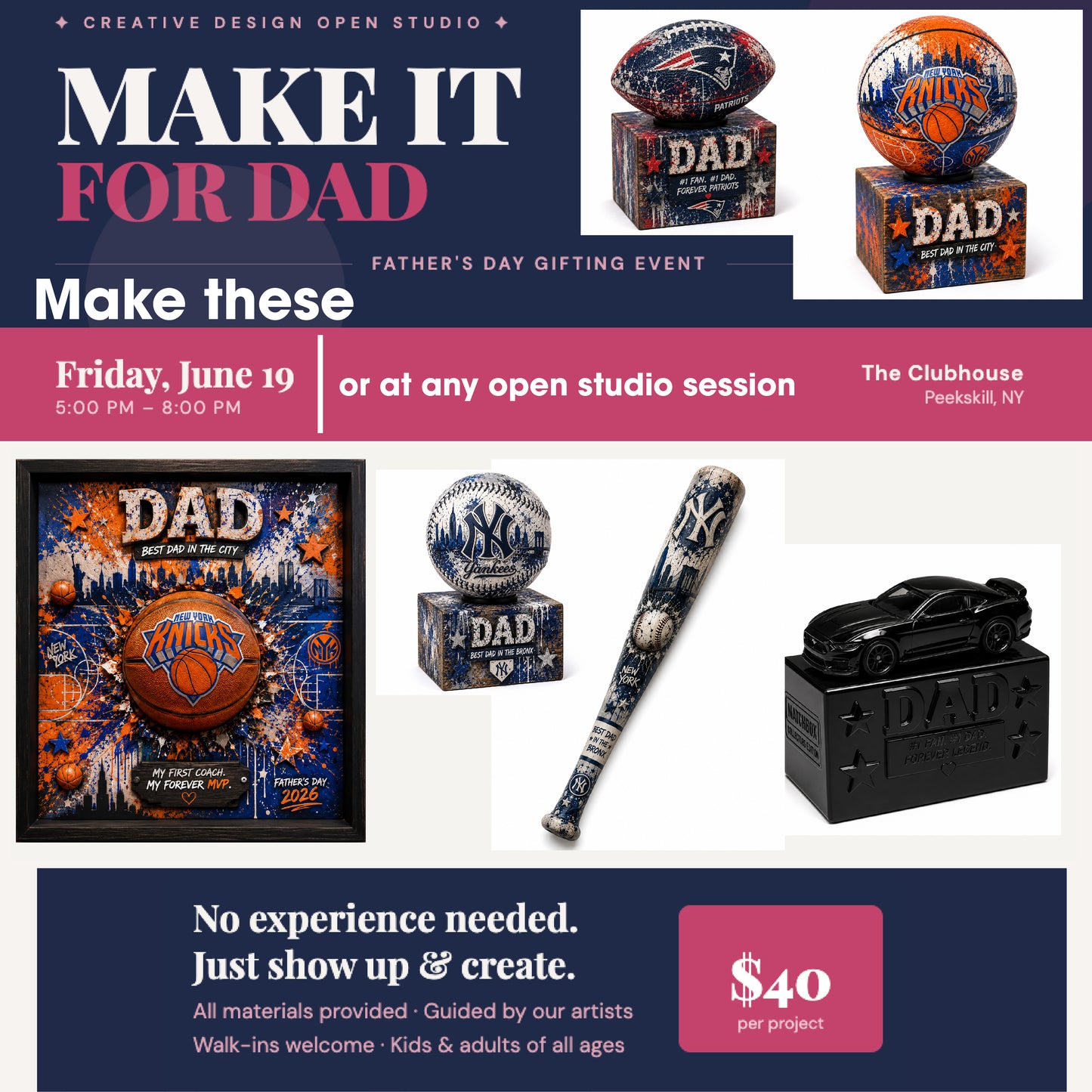 MAKE IT FOR DAD | FRIDAY JUNE 19 5:00-8:00 PM OR ANY OPEN STUDIO EVENT