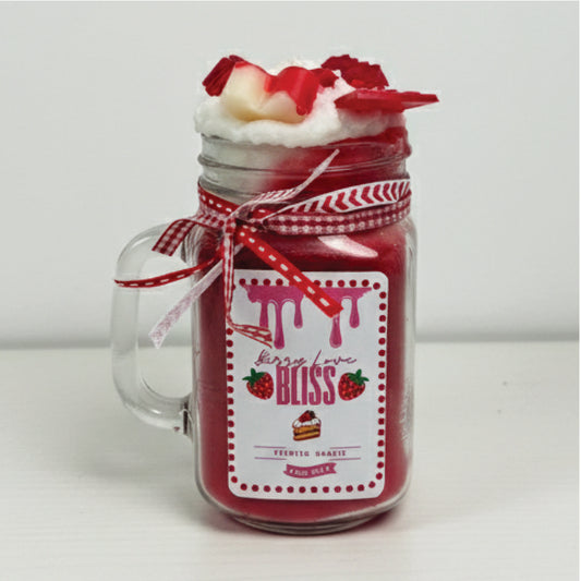 Berry Love Bliss – 11oz Mason Jar Dessert Candle